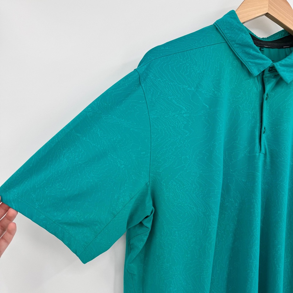 Nike Golf Teal Green Polo Shirt Short Sleeve Dri-Fit Teal Green Men's XL - Picture 2 of 9